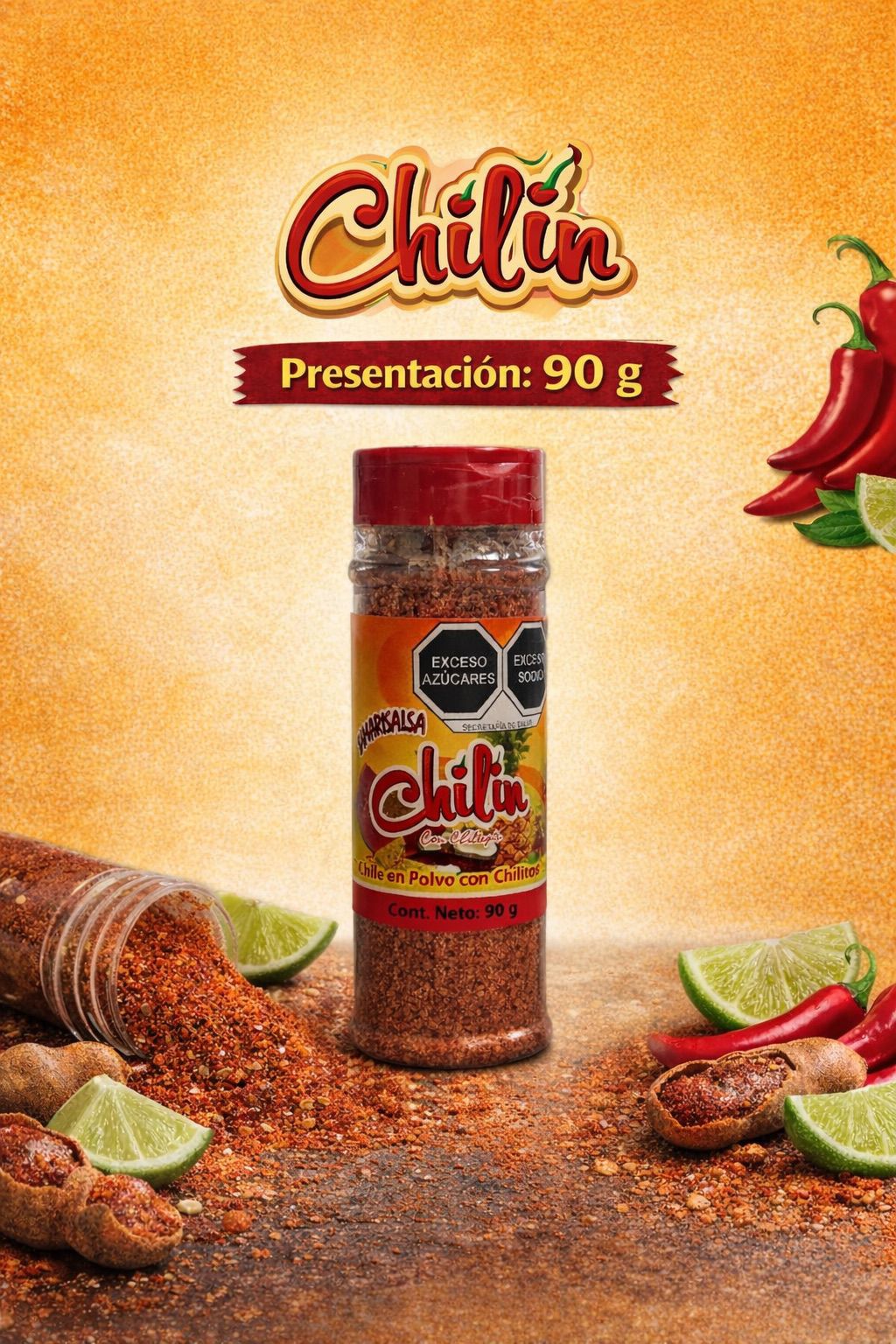 Caja de Chilín Salsa Botanera en Polvo 20 piezas