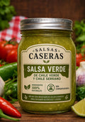 Caja de Frasco Salsa Verde Premium 470 ml 12 piezas