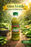 Caja de Miss Verde Salsa Casera Chile Anaheim y Serrano 250 ml 20 piezas