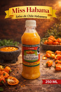 Caja de Miss Habana Salsa Casera de Chile Habanero 250 ml 20 piezas